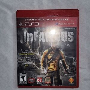 Sony PS3 Infamous Game - Red Case
